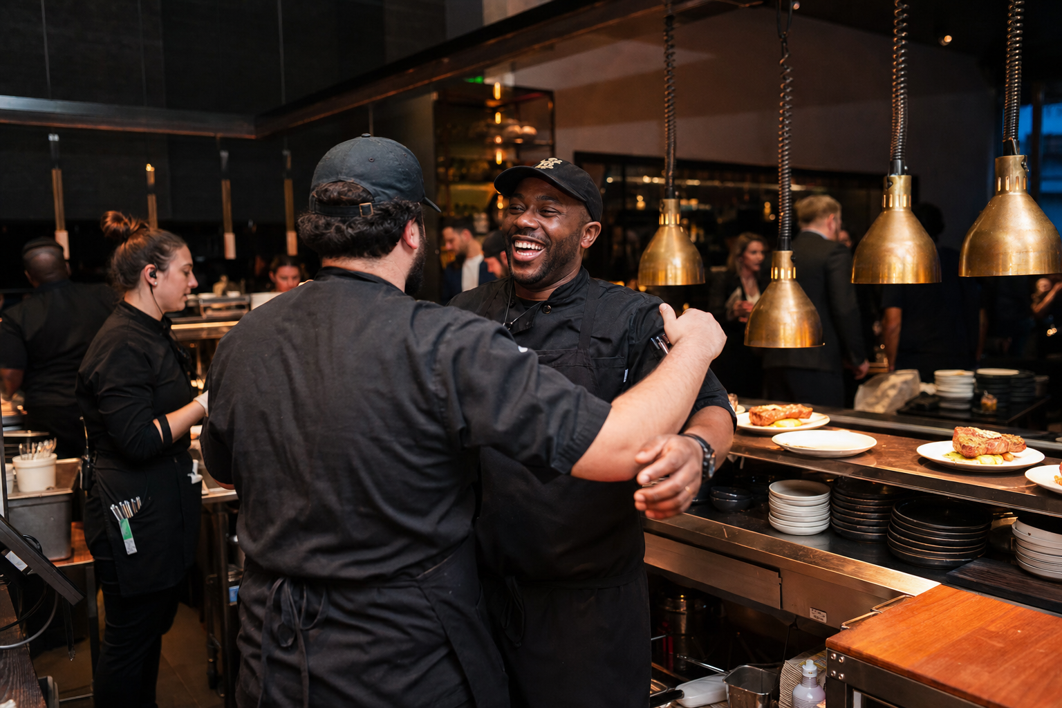 Chefs celebrating together