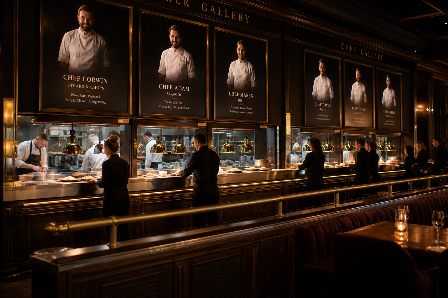 CRAVEZ Chef Gallery open kitchen pass
