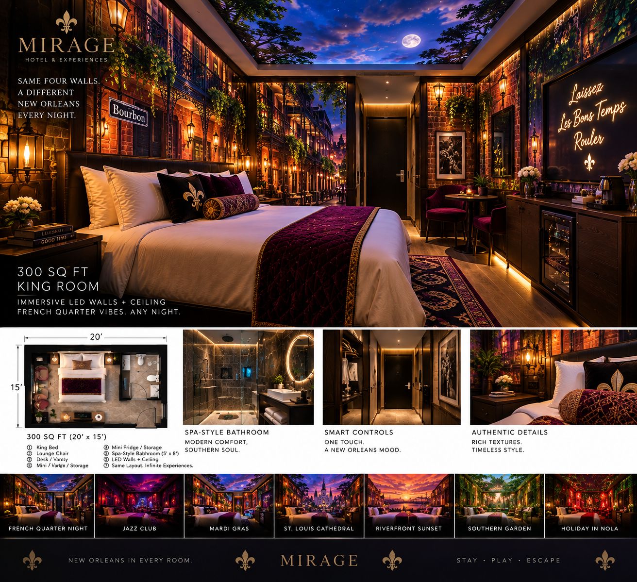 WORLDS™ French Quarter room